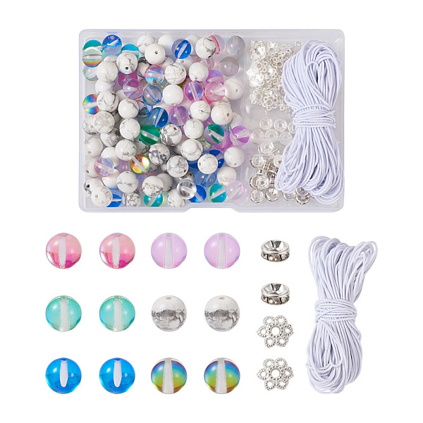 PandaHall Crafans DIY Gemstone Bracelet Making Kits, Including Natural Howlite & Synthetic Moonstone Beads, Elastic Cords, Mixed Color..., Multicolor
PandaHall Crafans DIY Gemstone Bracelet Making Kits, Including Natural Howlite & Synthetic Moonstone Beads, Elastic Cords, Mixed Color..., Multicolor
