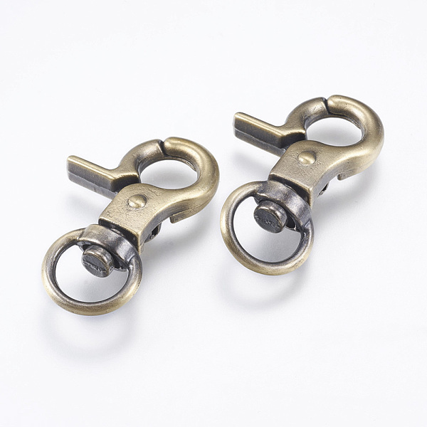 PandaHall Tibetan Style Alloy Swivel Lobster Claw Clasps, Swivel Snap Hook, Brushed Antique Bronze, 31x16.5x6mm, Hole: 7~9mm Alloy
PandaHall Tibetan Style Alloy Swivel Lobster Claw Clasps, Swivel Snap Hook, Brushed Antique Bronze, 31x16.5x6mm, Hole: 7~9mm Alloy