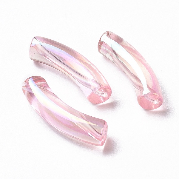 PandaHall UV Plating Transparent Rainbow Iridescent Acrylic Beads, Curved Tube, Pearl Pink, 32~33x10x8mm, Hole: 1.6mm Acrylic Tube
PandaHall UV Plating Transparent Rainbow Iridescent Acrylic Beads, Curved Tube, Pearl Pink, 32~33x10x8mm, Hole: 1.6mm Acrylic Tube