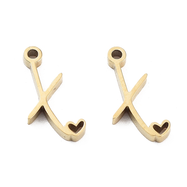 PandaHall 304 Stainless Steel Charms, Laser Cut, Real 14K Gold Plated, Letter X, 12x5.5x1.5mm, Hole: 1mm 304 Stainless Steel Letter X
PandaHall 304 Stainless Steel Charms, Laser Cut, Real 14K Gold Plated, Letter X, 12x5.5x1.5mm, Hole: 1mm 304 Stainless Steel Letter X