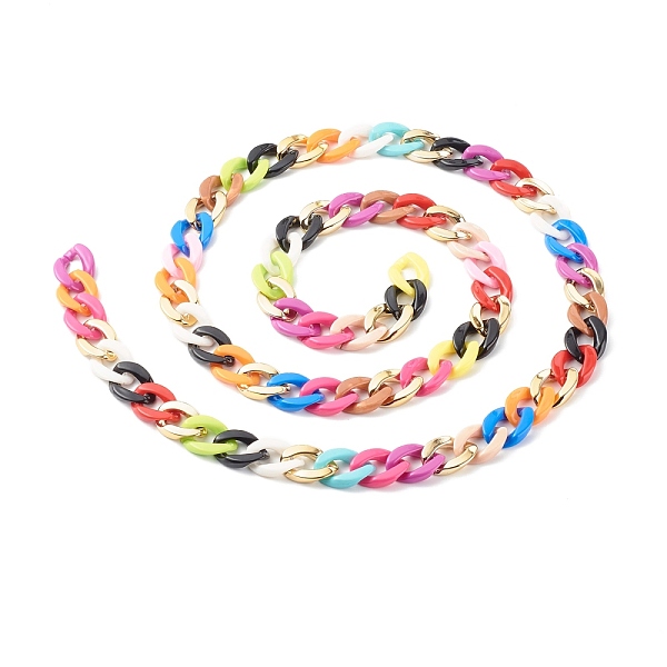PandaHall Handmade Opaque Spray Painted Acrylic & CCB Plastic Chain, for Purse Strap Handbag Link Chains Making, Colorful, 100.4cm Acrylic
PandaHall Handmade Opaque Spray Painted Acrylic & CCB Plastic Chain, for Purse Strap Handbag Link Chains Making, Colorful, 100.4cm Acrylic