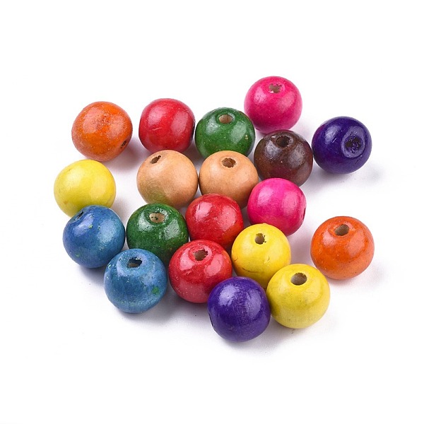 PandaHall Dyed Natural Wood Beads, Round, Lead Free, Mixed Color, 20x18mm, Hole: 4.5mm, about 400pcs/1000g Maple Wood Round Multicolor
PandaHall Dyed Natural Wood Beads, Round, Lead Free, Mixed Color, 20x18mm, Hole: 4.5mm, about 400pcs/1000g Maple Wood Round Multicolor