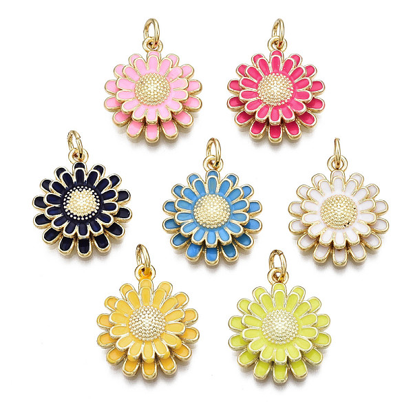 PandaHall Brass Enamel Pendants, Nickel Free, Real 16K Gold Plated, with Jump Rings, Chrysanthemum, Mixed Color, 18.5x16x4mm, Jump Ring..., Multicolor
PandaHall Brass Enamel Pendants, Nickel Free, Real 16K Gold Plated, with Jump Rings, Chrysanthemum, Mixed Color, 18.5x16x4mm, Jump Ring..., Multicolor