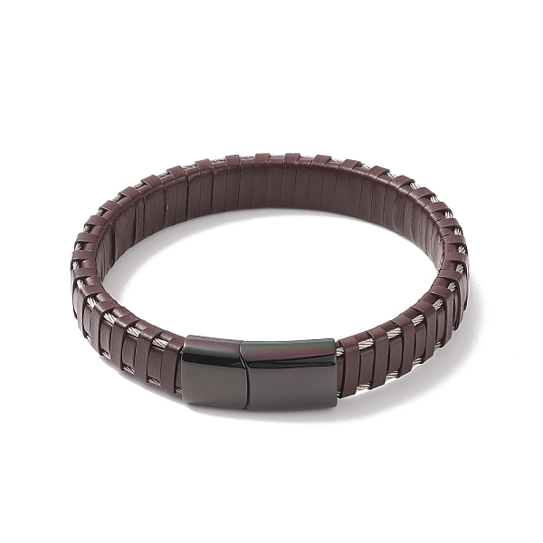 PandaHall Leather Cord Bracelets, with 304 Stainless Steel Magnetic Clasps, Coconut Brown, 8-7/8 inch(22.5cm), 11.5mm Leather
PandaHall Leather Cord Bracelets, with 304 Stainless Steel Magnetic Clasps, Coconut Brown, 8-7/8 inch(22.5cm), 11.5mm Leather
