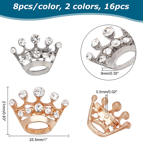 PandaHall CHGCRAFT 16pcs 2 Colors Crown Brooch Pins Crystal Rhinestone Crown Pin Vintage Clothes Tiara Crown Corsage for Women women Pageant..., Clear
PandaHall CHGCRAFT 16pcs 2 Colors Crown Brooch Pins Crystal Rhinestone Crown Pin Vintage Clothes Tiara Crown Corsage for Women women Pageant..., Clear