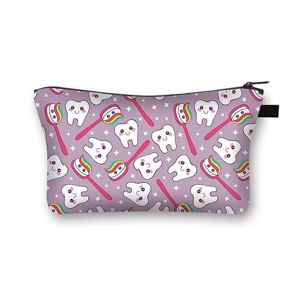 PandaHall Cartoon Tooth Print Polyester Cosmetic Zipper Bag, Clutch Bags Ladies' Large Capacity Travel Storage Bag, Antique White, 21.5x13cm...
PandaHall Cartoon Tooth Print Polyester Cosmetic Zipper Bag, Clutch Bags Ladies' Large Capacity Travel Storage Bag, Antique White, 21.5x13cm...