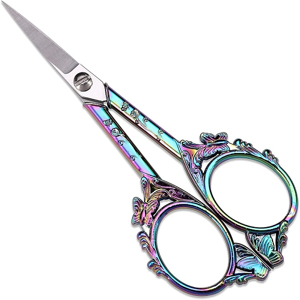 PandaHall 3 Chromium 13 Steel Scissors, Butterfly Pattern Craft Scissor, with Alloy Handle, for Needlework, Sewing, Rainbow Color, 120x50mm...
PandaHall 3 Chromium 13 Steel Scissors, Butterfly Pattern Craft Scissor, with Alloy Handle, for Needlework, Sewing, Rainbow Color, 120x50mm...