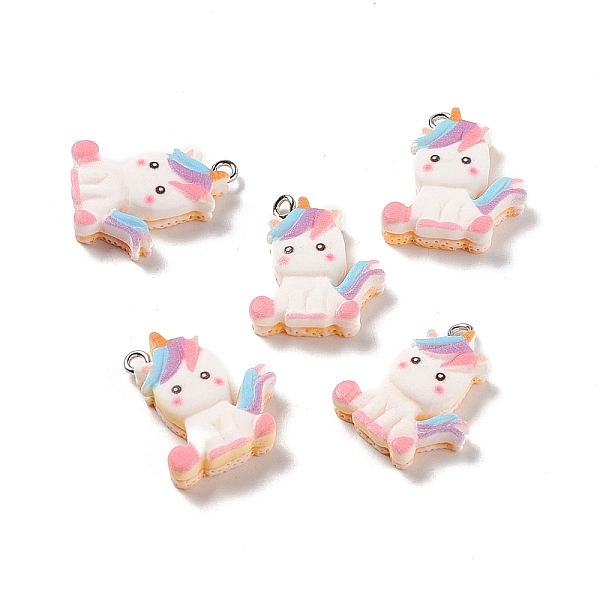 PandaHall Opaque Resin Unicorn Pendants, with Platinum Tone Iron Loops, Colorful, 23.5x20x6mm, Hole: 2mm Iron+Resin Unicorn
PandaHall Opaque Resin Unicorn Pendants, with Platinum Tone Iron Loops, Colorful, 23.5x20x6mm, Hole: 2mm Iron+Resin Unicorn