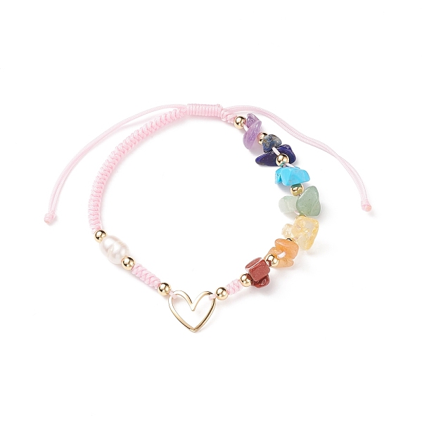 PandaHall Natural Mixed Stone & Freshwater Pearl Braided Bead Bracelets, Brass Heart Link Bracelet for Men Women, Pearl Pink, Inner Diameter...
PandaHall Natural Mixed Stone & Freshwater Pearl Braided Bead Bracelets, Brass Heart Link Bracelet for Men Women, Pearl Pink, Inner Diameter...