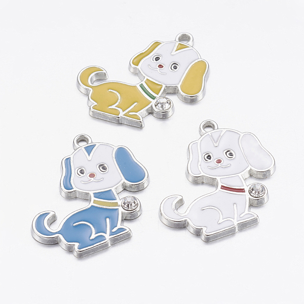 PandaHall Alloy Enamel Puppy Pendants, With Rhinestone, Lead Free and Cadmium Free, Platinum Metal Color, Cartoon Dog, Mixed Color..., Multicolor
PandaHall Alloy Enamel Puppy Pendants, With Rhinestone, Lead Free and Cadmium Free, Platinum Metal Color, Cartoon Dog, Mixed Color..., Multicolor