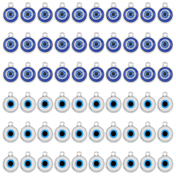 PandaHall DICOSMETIC 60Pcs 2 Colors Alloy Enamel Pendants, Flat Round with Evil Eye Charms, Mixed Color, 16x12x4mm, Hole: 1.8mm, 30pcs/color..., Multicolor
PandaHall DICOSMETIC 60Pcs 2 Colors Alloy Enamel Pendants, Flat Round with Evil Eye Charms, Mixed Color, 16x12x4mm, Hole: 1.8mm, 30pcs/color..., Multicolor