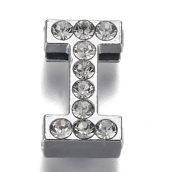 PandaHall Alloy Letter Slide Charms, with Crystal Rhinestone, Cadmium Free & Lead Free, Platinum, Letter.I, 20x11.5x6.5mm, Hole: 3x18mm..., Clear
PandaHall Alloy Letter Slide Charms, with Crystal Rhinestone, Cadmium Free & Lead Free, Platinum, Letter.I, 20x11.5x6.5mm, Hole: 3x18mm..., Clear