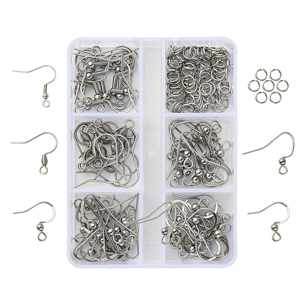 PandaHall 80Pcs 5 Style 304 Stainless Steel Earring Hooks, Flat Earring Hooks, with 100Pcs Jump Rings, Stainless Steel Color...
PandaHall 80Pcs 5 Style 304 Stainless Steel Earring Hooks, Flat Earring Hooks, with 100Pcs Jump Rings, Stainless Steel Color...