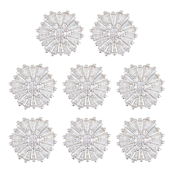 PandaHall WADORN 1-Hole Brass Micro Pave Clear Cubic Zirconia Shank Button, Flower, Platinum, 16x8.5mm, Hole: 1.6mm, 8pcs/box Brass Flower
PandaHall WADORN 1-Hole Brass Micro Pave Clear Cubic Zirconia Shank Button, Flower, Platinum, 16x8.5mm, Hole: 1.6mm, 8pcs/box Brass Flower