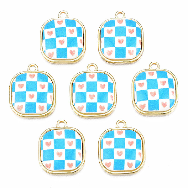 PandaHall Resin Pendants, with Light Gold Plated Alloy, Cadmium Free & Nickel Free & Lead Free, Square with Heart, Deep Sky Blue, 17x14x5mm...
PandaHall Resin Pendants, with Light Gold Plated Alloy, Cadmium Free & Nickel Free & Lead Free, Square with Heart, Deep Sky Blue, 17x14x5mm...