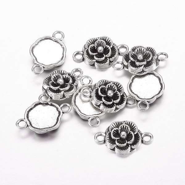 PandaHall Tibetan Style Links/Connectors, Lead Free and Cadmium Free, Flower, Antique Silver, 12x3.5mm, Hole: 2mm Alloy Flower
PandaHall Tibetan Style Links/Connectors, Lead Free and Cadmium Free, Flower, Antique Silver, 12x3.5mm, Hole: 2mm Alloy Flower