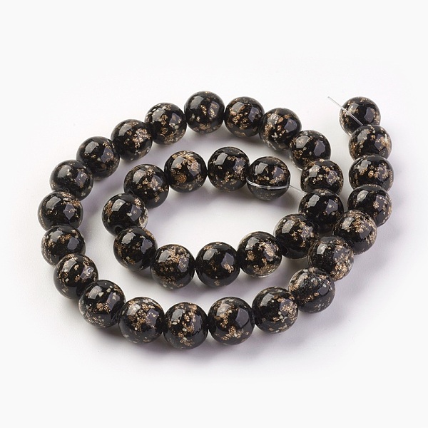 PandaHall Handmade Gold Sand Lampwork Beads Strands, Luminous, Round, Black, 10mm, Hole: 1.2mm, about 40pcs/strand, 14.3 inch(38cm) Lampwork...
PandaHall Handmade Gold Sand Lampwork Beads Strands, Luminous, Round, Black, 10mm, Hole: 1.2mm, about 40pcs/strand, 14.3 inch(38cm) Lampwork...