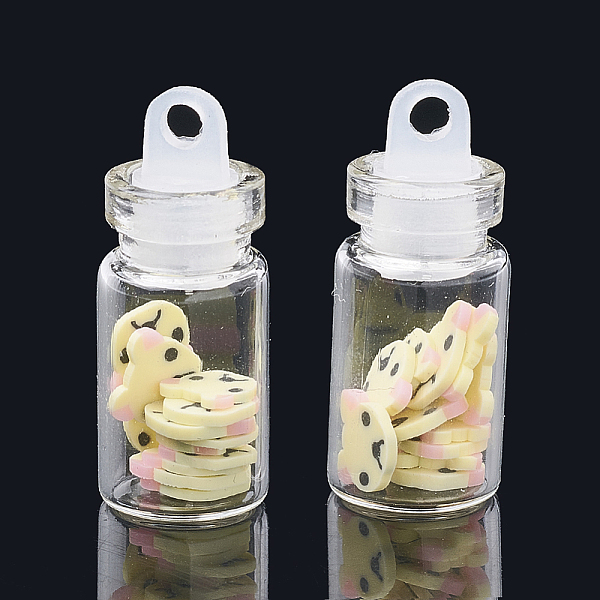 PandaHall Handmade Polymer Clay Nail Art Decoration Accessories, with Glass Wishing Bottle and CCB Plastic Bottle Stopper, Bear, Light...
PandaHall Handmade Polymer Clay Nail Art Decoration Accessories, with Glass Wishing Bottle and CCB Plastic Bottle Stopper, Bear, Light...