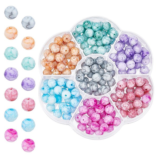 PandaHall SUPERFINDINGS 175Pcs 7 Colors Opaque Baking Painted Crackle Glass Beads, Faceted, Round, Mixed Color, 8x7.5mm, Hole: 0.8mm..., Multicolor
PandaHall SUPERFINDINGS 175Pcs 7 Colors Opaque Baking Painted Crackle Glass Beads, Faceted, Round, Mixed Color, 8x7.5mm, Hole: 0.8mm..., Multicolor