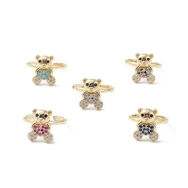 PandaHall Bear Cubic Zirconia Cuff Ring, Real 16K Gold Plated Brass Open Ring Jewelry for Women, Mixed Color, 2mm, Inner Diameter: 17mm...., Multicolor
PandaHall Bear Cubic Zirconia Cuff Ring, Real 16K Gold Plated Brass Open Ring Jewelry for Women, Mixed Color, 2mm, Inner Diameter: 17mm...., Multicolor