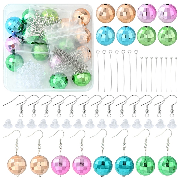 PandaHall DIY Disco Ball Dangle Earring Making Kit, Including Acrylic Beads, Plastic Ear Nuts, Iron Earring Hooks, Mixed Color, 110Pcs/box..., Multicolor
PandaHall DIY Disco Ball Dangle Earring Making Kit, Including Acrylic Beads, Plastic Ear Nuts, Iron Earring Hooks, Mixed Color, 110Pcs/box..., Multicolor