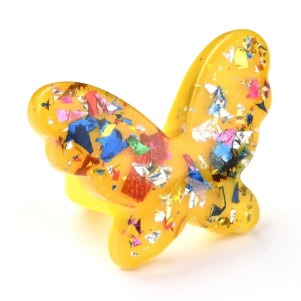 PandaHall Acrylic Finger Rings, with Paillette, Butterfly, Yellow, 6.5~29.5mm, Inner Diameter: 18mm, butterfly: 29.5x38.5x6mm. Acrylic...
PandaHall Acrylic Finger Rings, with Paillette, Butterfly, Yellow, 6.5~29.5mm, Inner Diameter: 18mm, butterfly: 29.5x38.5x6mm. Acrylic...