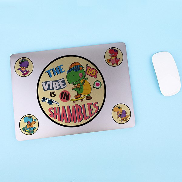 PandaHall SUPERDANT Carton Dinosaurs Laptop Decals Skateboarding Dinosaur Computer Sticker The Vibe is in Shambles Tablet PC Decor Sticker...
PandaHall SUPERDANT Carton Dinosaurs Laptop Decals Skateboarding Dinosaur Computer Sticker The Vibe is in Shambles Tablet PC Decor Sticker...