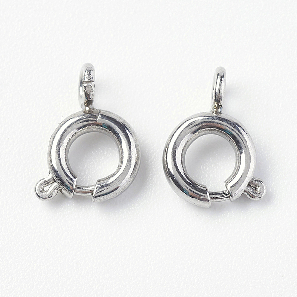 PandaHall 304 Stainless Steel Smooth Surface Spring Ring Clasps, Stainless Steel Color, 7x1.6mm, Hole: 1.5mm 304 Stainless Steel
PandaHall 304 Stainless Steel Smooth Surface Spring Ring Clasps, Stainless Steel Color, 7x1.6mm, Hole: 1.5mm 304 Stainless Steel