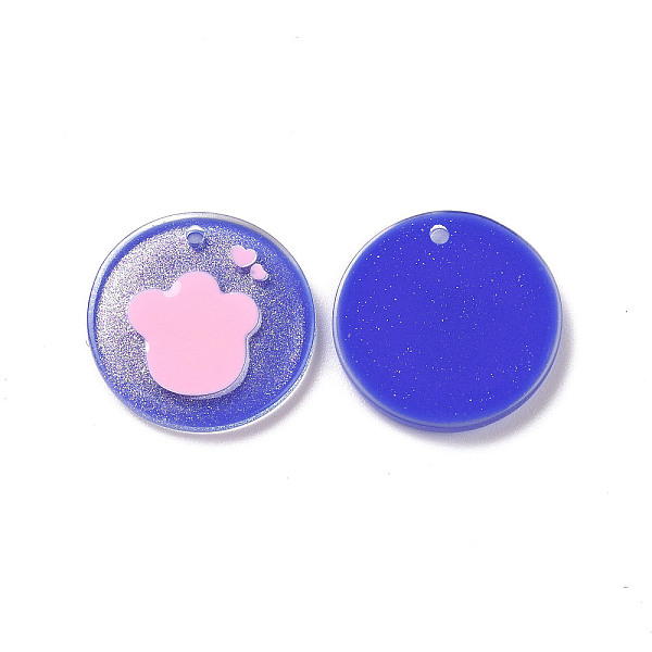 PandaHall Acrylic Pendants, with Enamel and Glitter Powder, Flat Round with Paw Print Pattern, Blue, 19.5x2mm, Hole: 1.5mm Acrylic Paw Print...
PandaHall Acrylic Pendants, with Enamel and Glitter Powder, Flat Round with Paw Print Pattern, Blue, 19.5x2mm, Hole: 1.5mm Acrylic Paw Print...
