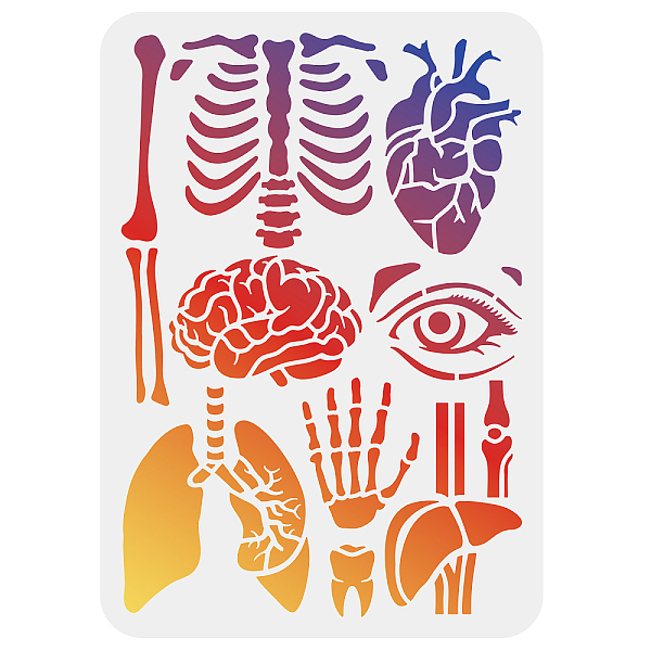 PandaHall FINGERINSPIRE Human Body Stencil 8.3x11.7 inch Plastic PET Painting Stencil Heart Brain Lung Stencil Eye Rib Hand Template...
PandaHall FINGERINSPIRE Human Body Stencil 8.3x11.7 inch Plastic PET Painting Stencil Heart Brain Lung Stencil Eye Rib Hand Template...