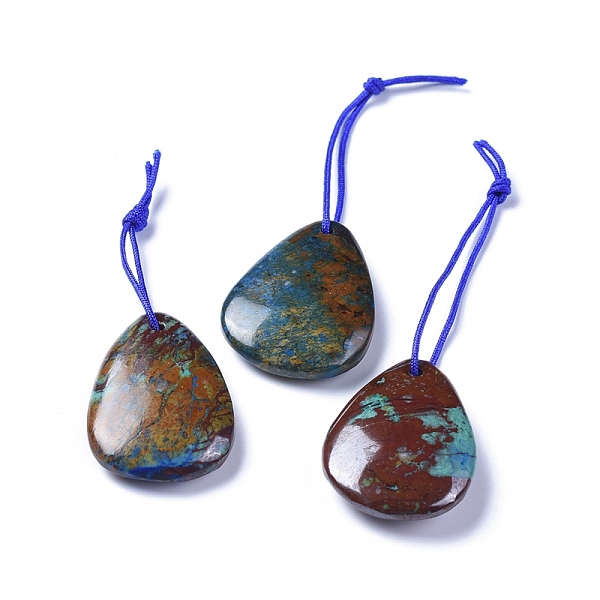 PandaHall Natural Chrysocolla and Lapis Lazuli Pendants, Teardrop, 35~40x20~30x7~8mm, Hole: 1.6mm Chrysocolla and Lapis Lazuli Teardrop
PandaHall Natural Chrysocolla and Lapis Lazuli Pendants, Teardrop, 35~40x20~30x7~8mm, Hole: 1.6mm Chrysocolla and Lapis Lazuli Teardrop