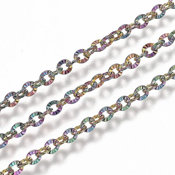 PandaHall Ion Plating(IP) 304 Stainless Steel Cable Chains, with Spool, Soldered, Textured, Rainbow Color, Link: 3.1x2.8x0.5mm, about 32.8...
PandaHall Ion Plating(IP) 304 Stainless Steel Cable Chains, with Spool, Soldered, Textured, Rainbow Color, Link: 3.1x2.8x0.5mm, about 32.8...