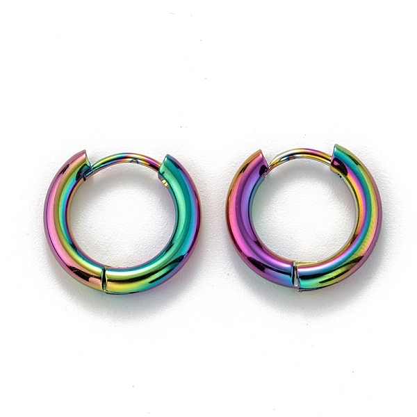 PandaHall 304 Stainless Steel Huggie Hoop Earrings, Hypoallergenic Earrings, Thick Hoop Earrings, Ring, Rainbow Color, 10 Gauge, 14x15x2.5mm...
PandaHall 304 Stainless Steel Huggie Hoop Earrings, Hypoallergenic Earrings, Thick Hoop Earrings, Ring, Rainbow Color, 10 Gauge, 14x15x2.5mm...