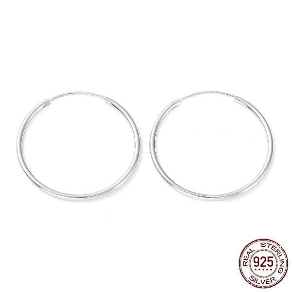PandaHall Rhodium Plated 925 Sterling Silver Huggie Hoop Earrings, with S925 Stamp, Real Platinum Plated, 29x1.5x30mm Sterling Silver Round
PandaHall Rhodium Plated 925 Sterling Silver Huggie Hoop Earrings, with S925 Stamp, Real Platinum Plated, 29x1.5x30mm Sterling Silver Round