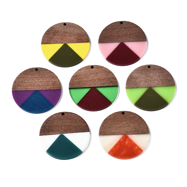 PandaHall Resin & Walnut Wood Pendants, Flat Round, Mixed Color, 38x3mm, Hole: 2mm Resin+Wood Flat Round Multicolor
PandaHall Resin & Walnut Wood Pendants, Flat Round, Mixed Color, 38x3mm, Hole: 2mm Resin+Wood Flat Round Multicolor