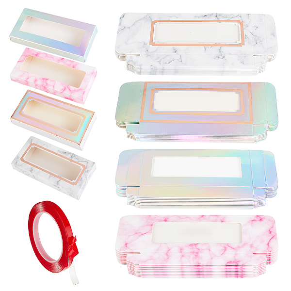 PandaHall Olycraft 40Pcs Paper Folding Boxes, Empty Eyelash Packaging Box, with Clear Window, Rectangle, with 1 Roll Seamless Clear Double..., Multicolor
PandaHall Olycraft 40Pcs Paper Folding Boxes, Empty Eyelash Packaging Box, with Clear Window, Rectangle, with 1 Roll Seamless Clear Double..., Multicolor