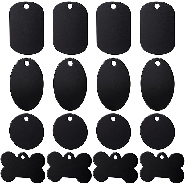 PandaHall BENECREAT 40Pcs 4 Style Aluminium Pendants, Pet Tag, Oval & Flat Round & Rectangle & Bone, Black, 25~38x25~38x1mm, Hole: 3~3.5mm...
PandaHall BENECREAT 40Pcs 4 Style Aluminium Pendants, Pet Tag, Oval & Flat Round & Rectangle & Bone, Black, 25~38x25~38x1mm, Hole: 3~3.5mm...