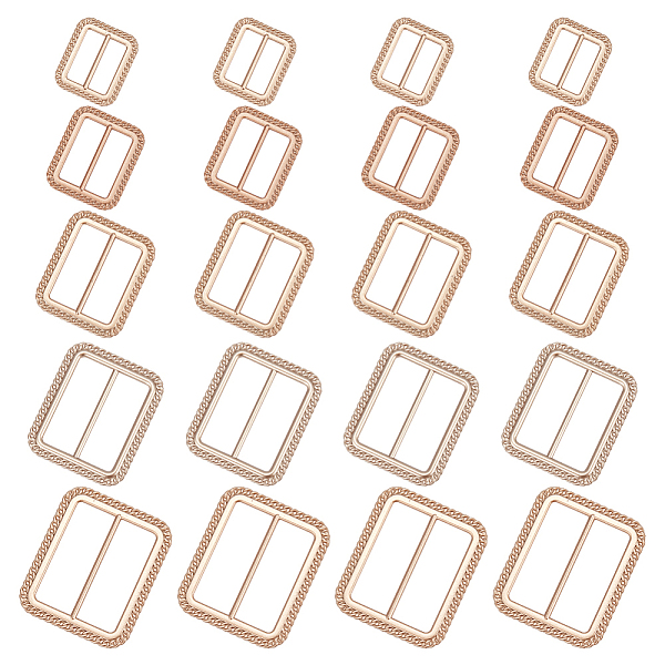 PandaHall WADORN 20Pcs 5 Style Alloy Buckle Clasps, For Webbing, Strapping Bags, Garment Accessories, Rectangle, Light Gold...
PandaHall WADORN 20Pcs 5 Style Alloy Buckle Clasps, For Webbing, Strapping Bags, Garment Accessories, Rectangle, Light Gold...