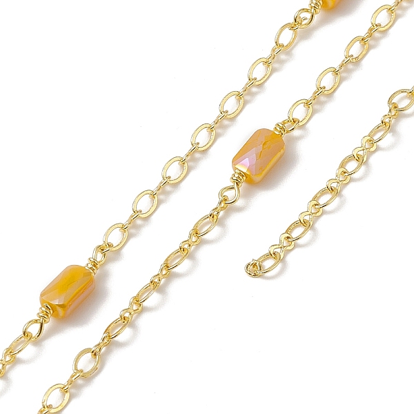 PandaHall Rack Plating Golden Brass Cable Chains, with Plastic Rectangle Beaded, Unwelded, with Card Paper, Orange, 15~15.5x4x3mm Brass...
PandaHall Rack Plating Golden Brass Cable Chains, with Plastic Rectangle Beaded, Unwelded, with Card Paper, Orange, 15~15.5x4x3mm Brass...