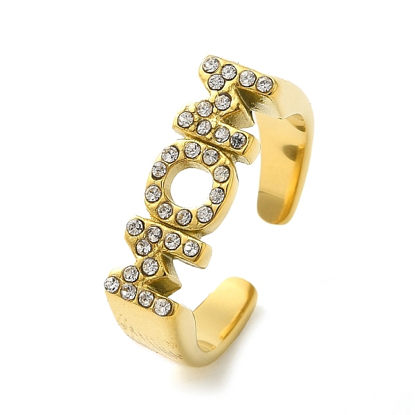 PandaHall Mother's Day Theme 304 Stainless Steel Rhineatone Rings for Women, with Word Mom, Golden, Inner Diameter: 17mm Stainless...
PandaHall Mother's Day Theme 304 Stainless Steel Rhineatone Rings for Women, with Word Mom, Golden, Inner Diameter: 17mm Stainless...