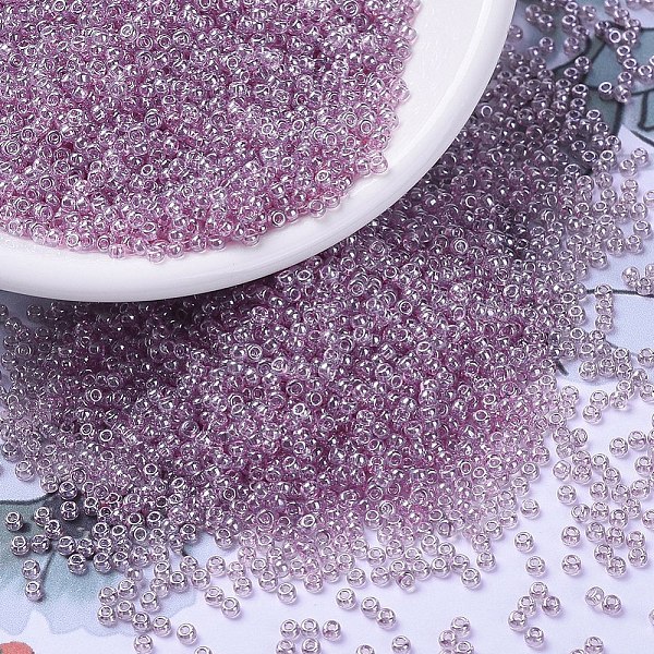 PandaHall MIYUKI Round Rocailles Beads, Japanese Seed Beads, 11/0, (RR3509) Transparent Light Rose Luster, 2x1.3mm, Hole: 0.8mm, about..., Purple
PandaHall MIYUKI Round Rocailles Beads, Japanese Seed Beads, 11/0, (RR3509) Transparent Light Rose Luster, 2x1.3mm, Hole: 0.8mm, about..., Purple