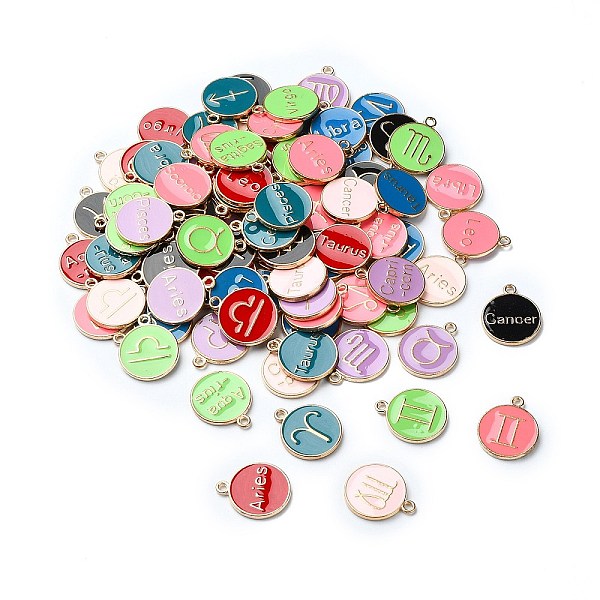 PandaHall (Defective Closeout Sale)Alloy Enamel Pendants, Cadmium Free & Lead Free, Flat Round with Random Constellation, Mixed Color..., Multicolor
PandaHall (Defective Closeout Sale)Alloy Enamel Pendants, Cadmium Free & Lead Free, Flat Round with Random Constellation, Mixed Color..., Multicolor