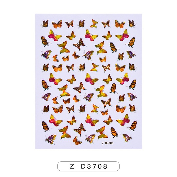 PandaHall Nail Art Stickers, Self-adhesive, For Nail Tips Decorations, Butterfly Pattern, Mixed Color, 10x8cm Paper Butterfly Multicolor
PandaHall Nail Art Stickers, Self-adhesive, For Nail Tips Decorations, Butterfly Pattern, Mixed Color, 10x8cm Paper Butterfly Multicolor