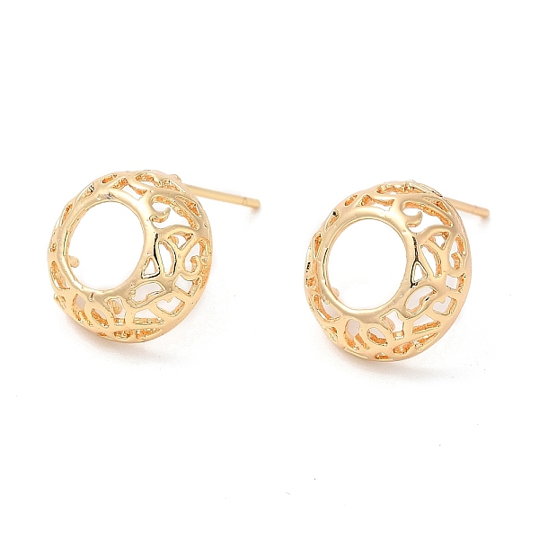 PandaHall Brass Stud Earrings, Hollow Flat Round, Real 18K Gold Plated, 13x5mm Brass Flat Round
PandaHall Brass Stud Earrings, Hollow Flat Round, Real 18K Gold Plated, 13x5mm Brass Flat Round