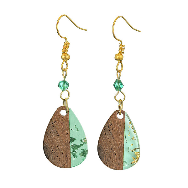 PandaHall Resin & Walnut Wood Teardrop Dangle Earrings, Glass Beaded Long Drop Earrings with Iron Pins, Medium Aquamarine, 54x14.5mm Wood...
PandaHall Resin & Walnut Wood Teardrop Dangle Earrings, Glass Beaded Long Drop Earrings with Iron Pins, Medium Aquamarine, 54x14.5mm Wood...