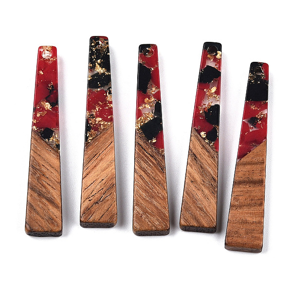 PandaHall Transparent Resin & Walnut Wood Pendants, with Gold Foil, Trapezoid Charms, Waxed, Crimson, 44.5x8x3mm, Hole: 2mm Resin+Wood..., Pink
PandaHall Transparent Resin & Walnut Wood Pendants, with Gold Foil, Trapezoid Charms, Waxed, Crimson, 44.5x8x3mm, Hole: 2mm Resin+Wood..., Pink