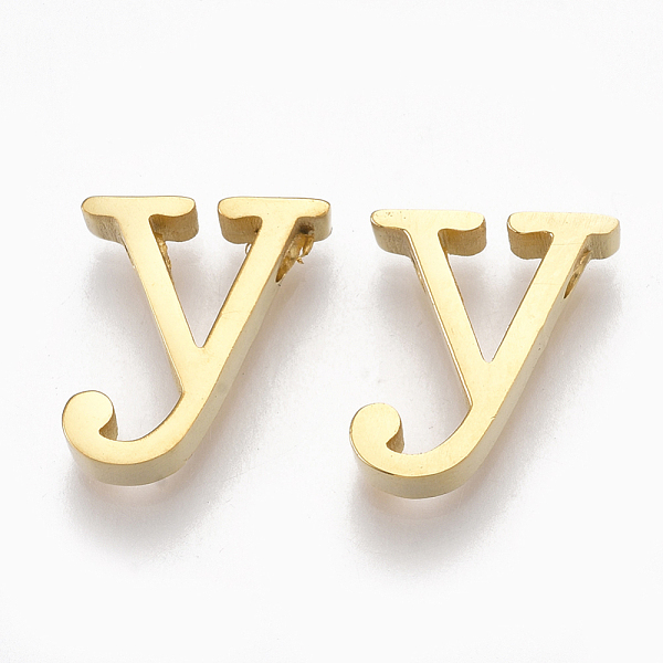 PandaHall 304 Stainless Steel Pendants, Golden, Letter, Letter.Y, 12x11x3mm, Hole: 1.8mm 304 Stainless Steel Letter Y
PandaHall 304 Stainless Steel Pendants, Golden, Letter, Letter.Y, 12x11x3mm, Hole: 1.8mm 304 Stainless Steel Letter Y