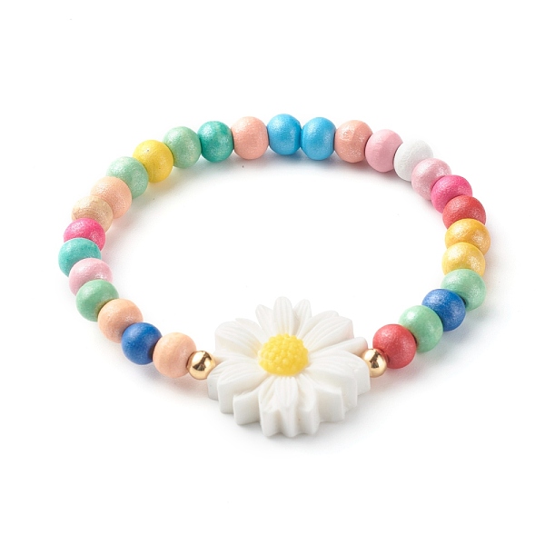PandaHall Natural Wood Round Beads Stretch Bracelets for Kid, with Resin Beads, Daisy Flower, Colorful, Inner Diameter: 2 inch(5.05cm)...
PandaHall Natural Wood Round Beads Stretch Bracelets for Kid, with Resin Beads, Daisy Flower, Colorful, Inner Diameter: 2 inch(5.05cm)...