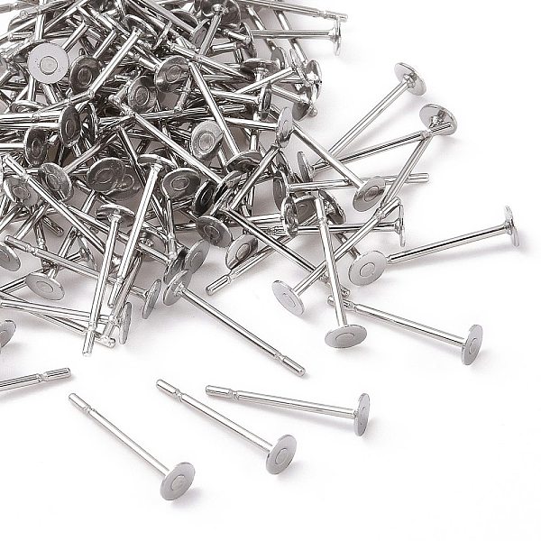 PandaHall 316 Surgical Stainless Steel Flat Round Blank Peg Stud Earring Settings, Stainless Steel Color, Tray: 3mm, 12x3mm, Pin: 0.8mm 316...
PandaHall 316 Surgical Stainless Steel Flat Round Blank Peg Stud Earring Settings, Stainless Steel Color, Tray: 3mm, 12x3mm, Pin: 0.8mm 316...
