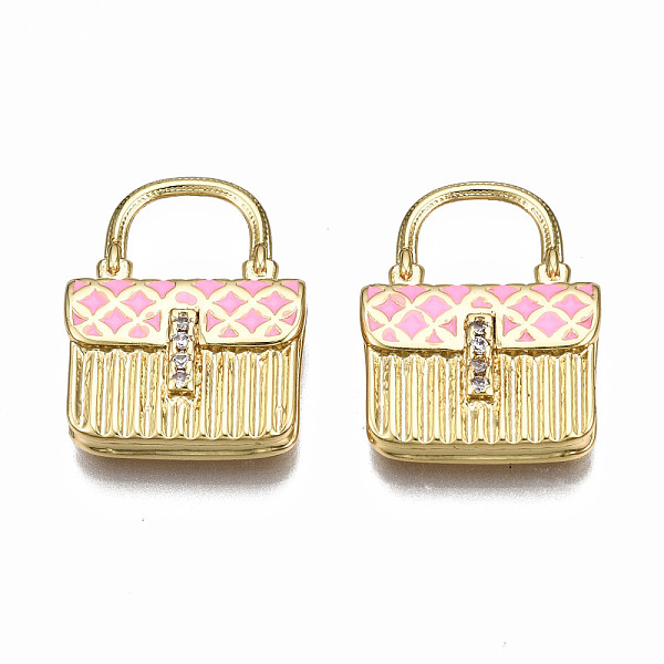 PandaHall Brass Micro Pave Cubic Zirconia Enamel Pendants, Nickel Free, Real 16K Gold Plated, Bag, Hot Pink, 20x15.5x4mm, Hole: 6.5x8mm...
PandaHall Brass Micro Pave Cubic Zirconia Enamel Pendants, Nickel Free, Real 16K Gold Plated, Bag, Hot Pink, 20x15.5x4mm, Hole: 6.5x8mm...